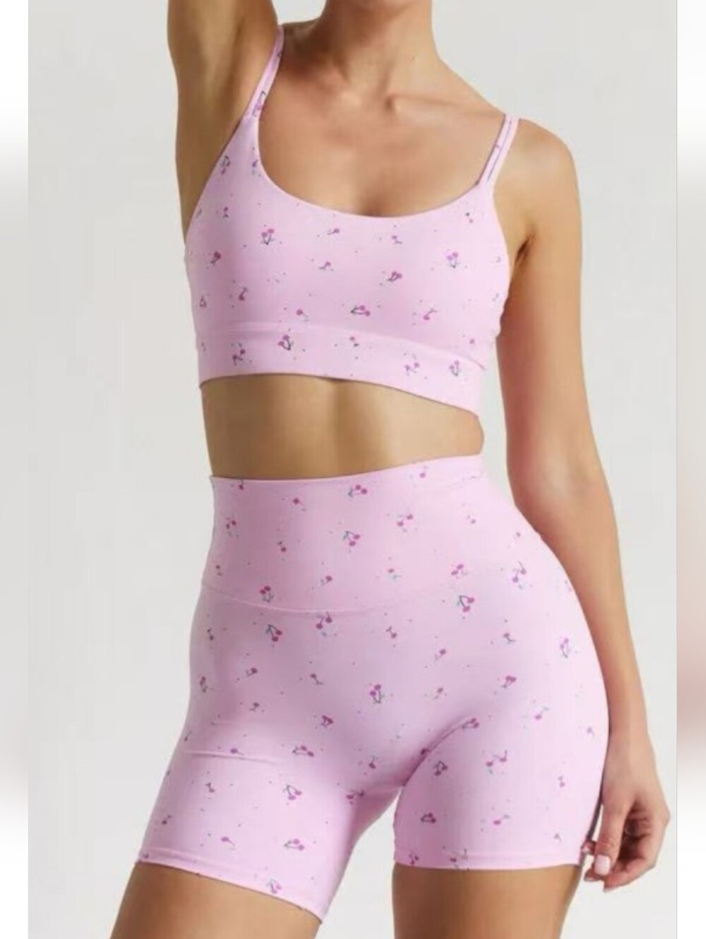 🍒🌸 Cherry Cami Sports Bra - Picture 3 of 8